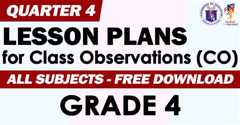 elibro grade 5 quarter 4|GRADE 5 LESSON PLANS for Class Observations (Quarter 4).